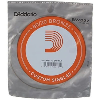 Image of D&#039;Addario .022 Bronze Wound Single String for Acoustic Guitar