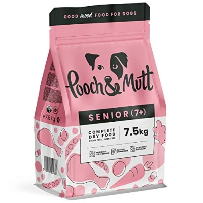 Image of Pooch &amp; Mutt Complete Senior Dry Dog Food (Grain Free), Chicken Superfood Blend, 7.5kg