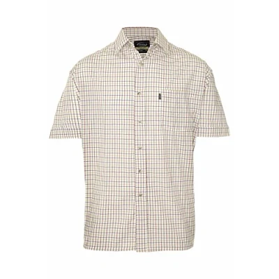 Image of Champion Mens Checked Country Casual Short Sleeve Shirt Tattersall Red 5XL