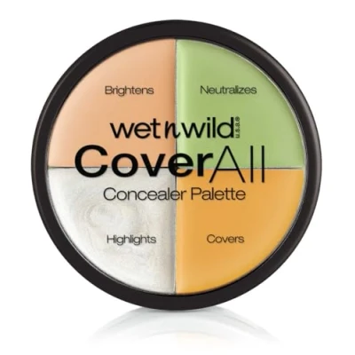 Image of Wet n Wild, CoverAll Concealer Palette, Palette with Light weight Formula for a Flawless Finish, Blemish covering and Easy to blend Application that Disguises Imperfections