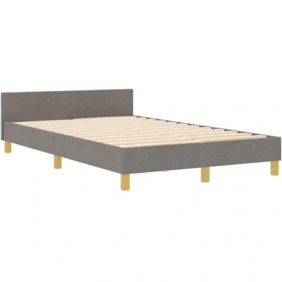 Image of vidaXL Bed Frame in Taupe, 120x200 cm, Fabric
