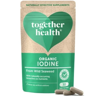 Image of Organic Seaweed Iodine Supplement Together Health from Natural Source of Vegan Friendly Made in The UK 30 Vegecaps
