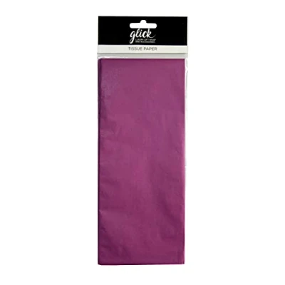 Image of Glick 4 Sheets of Fuschia Tissue Paper, Each Sheet 750mm x 500mm Paper Fuschia, For Gift Wrapping, Arts and Crafts