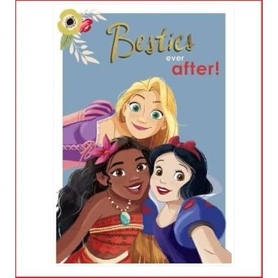 Image of Hallmark Disney Princess Friend Open Greeting/Birthday Card Blank Inside Besties Ever After!