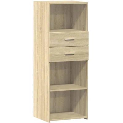 Image of vidaXL Highboard Sonoma Oak 45x42.5x124 cm Engineered Wood
