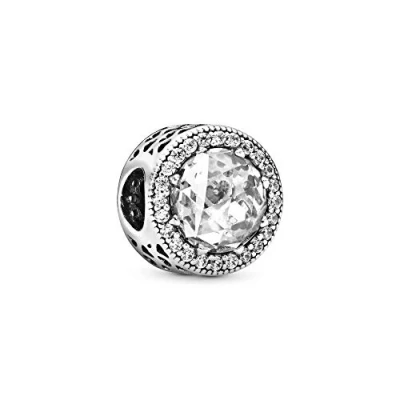 Image of Pandora Timeless Abstract silver charm with clear cubic zirconia
