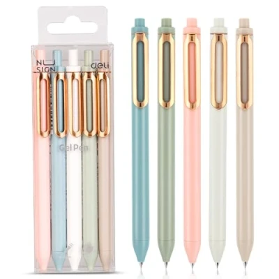 Image of NUSIGN Gel Pens, 5 Pcs 0.5mm Black Ink Pens Fine Point Smooth Writing High End Series for Journaling Note Taking, Cute Office Supplies Gifts Women Men