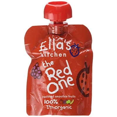 Image of 12 Pack of Gluten Free Ellas Kitchen Smoothie Fruit Red One 90 g