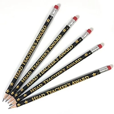 Image of 24 Head Teachers Award Childrens Pupils School Reward Pencils Primary Teaching Services