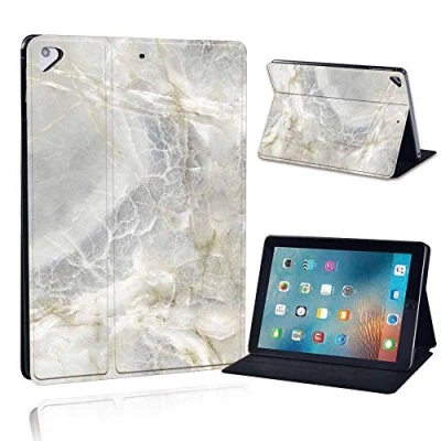 Image of FINDING Case Fit Apple iPad Air/Air 2 / Pro 9.7&quot; Tablet Printed PU Flip Leather Smart Lightweight Shell Stand Cover for (iPad 9.7&quot;, grey marble)