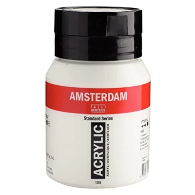 Image of Amsterdam Standard Series Acrylic Jar 500 ml Titanium White 105 (17721052)