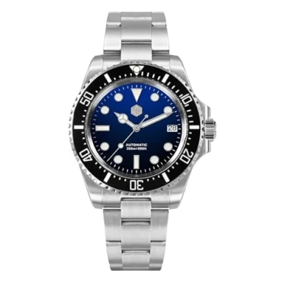 Image of San Martin Classic Gradient Blue SN0111 Men Diving Watch NH35 Luxury Automatic Sapphire Mechanical Wristwatch, V 2,