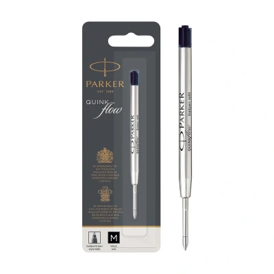 Image of Parker Ballpoint Pen Refill Medium Tip Black QUINKflow Ink 1 Count