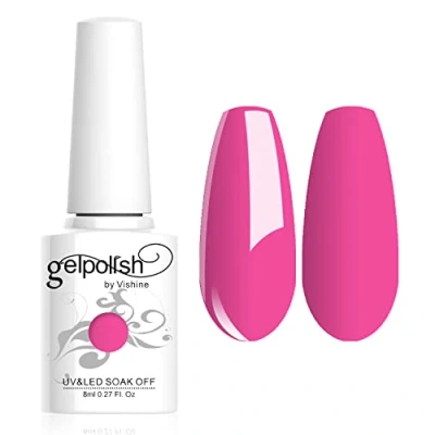 Image of Vishine 8ml Gelpolish Lacquer Shiny Color Soak Off UV LED Gel Nail Polish Manicure Pink #1530