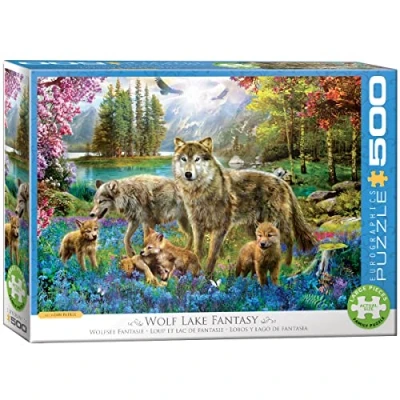 Image of Eurographics 6500 5360 Wolf Lake Fantasy by Jan Patrik Puzzle, Various, 48 x 68 cm