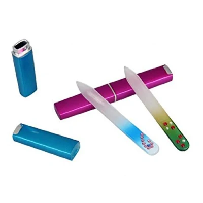 Image of Professional Crystal Glass Nail Files + Hard Case(random colors)
