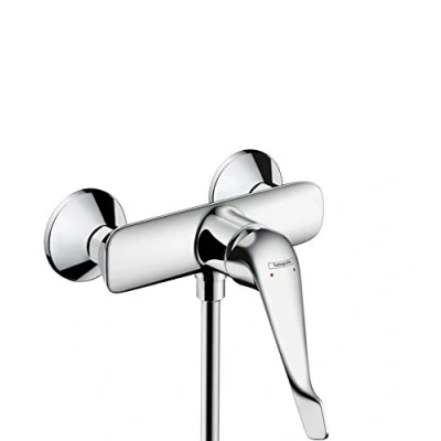 Image of hansgrohe Novus Shower Fitting Surface Mounted Mixer with Extra Long Handle for 1 Function Chrome
