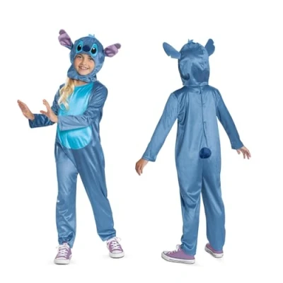 Image of DISGUISE 170849L EU Stitch Classic Kids Fancy Dress Costume, Unisex Children, 4 6 Year