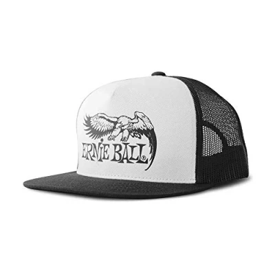 Image of Ernie Ball Official Red with Front Black Eagle Logo Hat