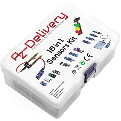 Image of AZDelivery 16 in 1 Sensor Modules and Accessories Kit compatible with Arduino Raspberry Pi including E Book!