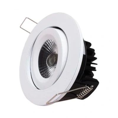 Image of Leyton Lighting Elan T 3K WH Dimmable LED Downlight, tilt, IP20, White, Warm White
