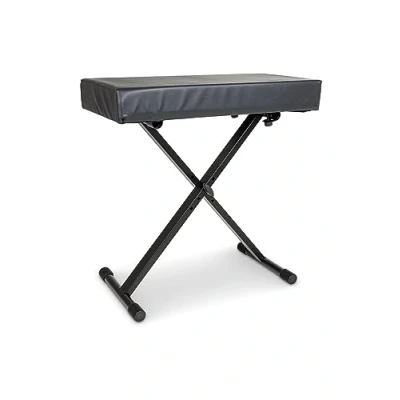 Image of GEWA Keyboard bench KS 40, piano bench, instrument (constructed from sturdy tubular steel, stable and durable, height adjustable, ergonomic posture possible), Black