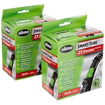 Image of Slime Smart Tube Self Sealing Inner 27.5 x 2.0 2.4 650B Presta Valves, Pack of 2