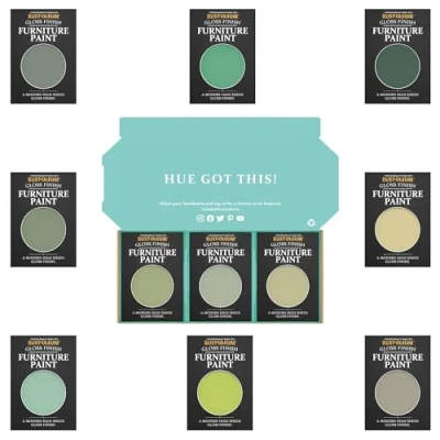 Image of Rust Oleum Furniture Paint in Gloss Finish Rich Greens Tester Box