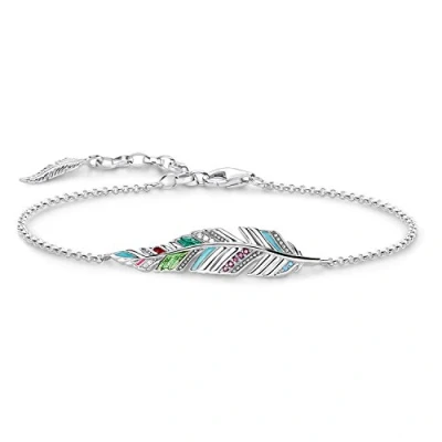 Image of Thomas Sabo Women Bracelet Feather 925 Sterling Silver A1749 340 7 L19v