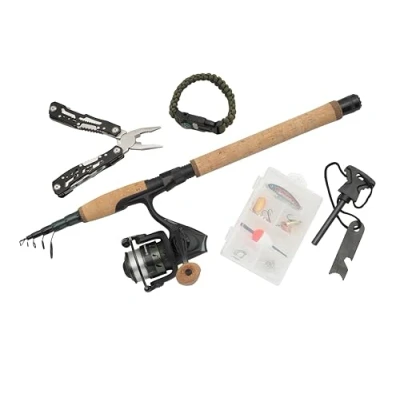 Image of Abu Garcia DIPLOMAT Wilderness Survival Kit Combo, Complete Fishing and for Outdoor Adventures with Paracord emergency, Multitool, Bracelet, camping, Hiking, bushcraft, Travel Combo