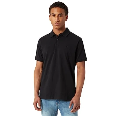 Image of DKNY Mens Polo Shirts Men&#039;s Short Sleeve Cotton Polos, Black, XXL