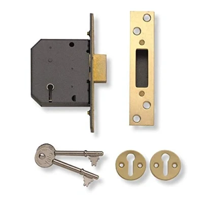 Image of Yale Hardware PM552 2.5&quot; 5 Lever Deadlock Polished Brass