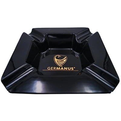 Image of GERMANUS Large Cigar Ashtray Monument I Black/Gold, 22 X 5 CM