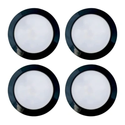 Image of Marvix 4 x LED 12V 24V Spot Lights Black Surface Mounted Downlights Dimmable IP66 Waterproof Caravan, Campervan, Motorhome, Boat Lighting