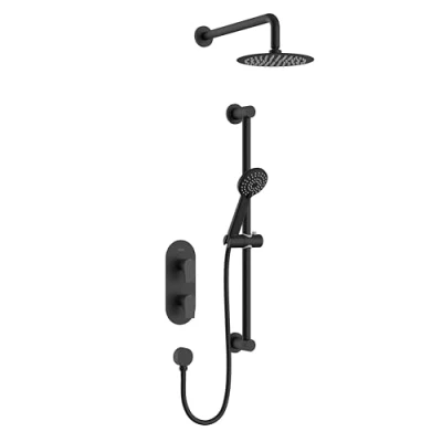 Image of Bristan BLK SHWR PK Hourglass Concealed Dual Control Shower Pack, Black