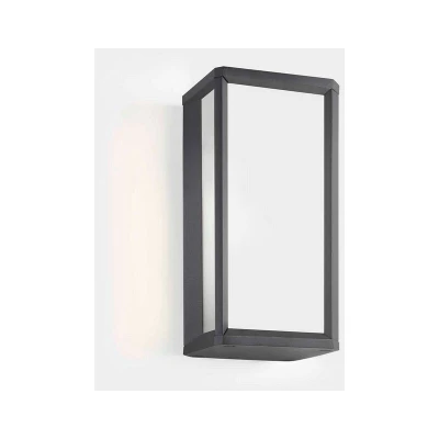 Image of Skat Outdoor LED Mini Box Wall Lantern Urban Grey, White IP65 9W 2700K