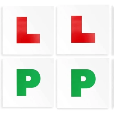 Image of Citystores® 4 Learner &amp; Passed Plates New Driver Magnetic Easy To Remove L P