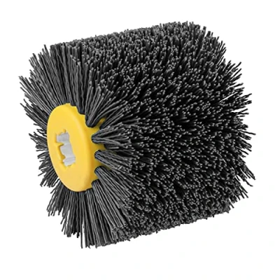 Image of Shineboc Sanding Brushes 240 Grit, 120x100mm Abrasive Brushes, Polishing Brush for Woodworking, Grit Nylon Bristle Satin Finishing Machine Wire Drawing Wheel