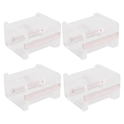 Image of iFutniew 4 Pack Transparent Visible Desktop Multi Washi Masking Tape Dispenser,Tape Cutter,Roll Holder