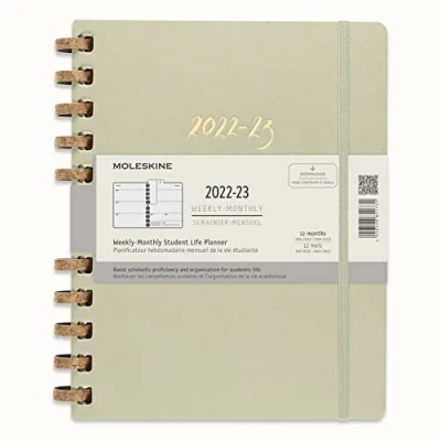 Image of Moleskine Monthly Planner 2022, 2023, 12 Month Diary, Notebook with Hard Cover, Size XXL 21.6 x 27.9 cm, Crush Kiwi