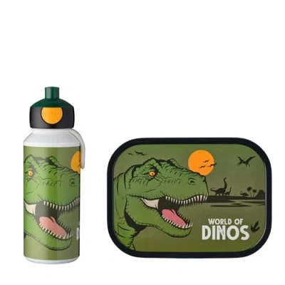 Image of Mepal Lunchset (School Cup &amp; Lunchbox) Campus Pop Up Dino