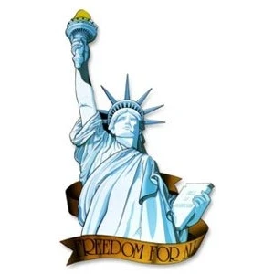 Image of Statue of Liberty Lifesize Cardboard Cutout 83cm Pack 2