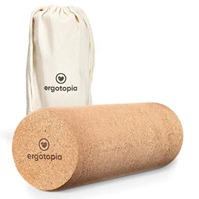 Image of Ergotopia Cork Fascia Roller Natural, Eco Friendly Material, Hard, 10 cm Diameter, 30 Height, 750 g, Tension Relief Muscle