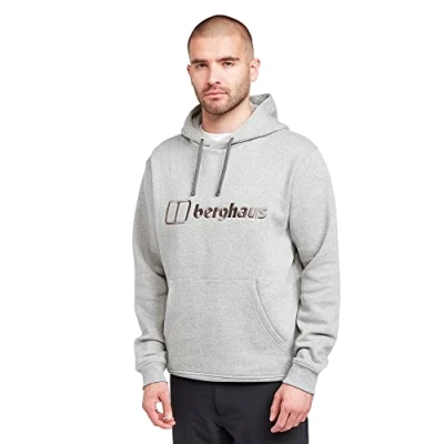 Image of Berghaus Men&#039;s Logo Hoody, Grey Marl, XS
