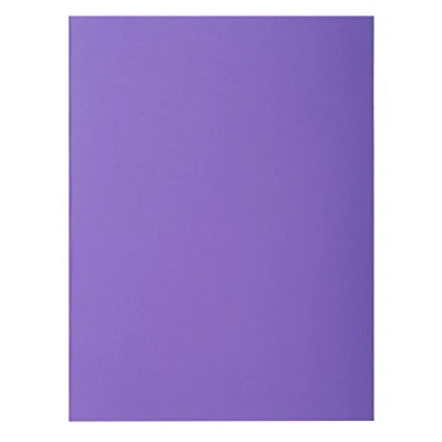 Image of Exacompta Ref 807008E Rocks Square Cut Folder 220 x 310mm in Size, Suitable for Holding A4 Documents, 80gsm Coloured Paper Dark Purple Colour (Pack of 30)