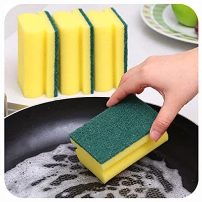 Image of Proff Absorbent Kitchen Dishes Washing Up Sponges, Foam, Standard, Pack of 8