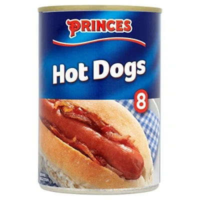Image of Princes 8 Hot Dogs, Pack of 12 x 400g