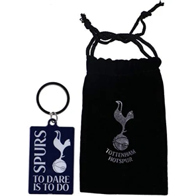 Image of Official Tottenham&quot;To Dare Is To Do&quot; Keyring In Velvet Gift Bag limited tock