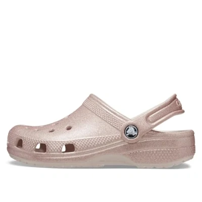 Image of Crocs Kids&#039; Classic Glitter Clog Quartz Size 2 UK Child