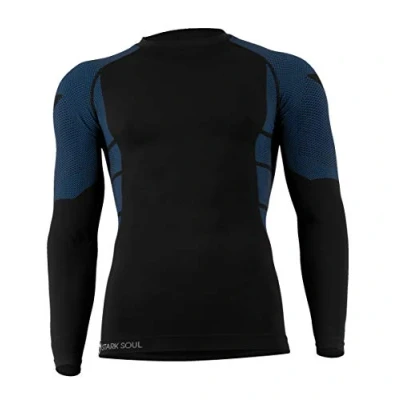 Image of STARK SOUL Men&#039;s 1021_a Base Layer, Shirt Black/Blue, S/M